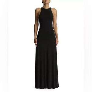 Naked Wardrobe Smooth Racerback Flare Maxi Dress Black XS